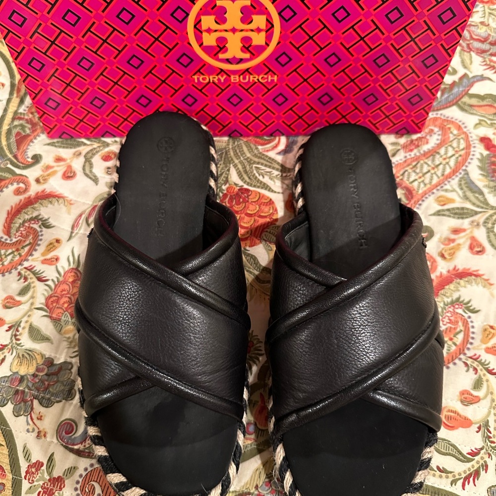 Tory Burch Crisscross Espadrille Slide